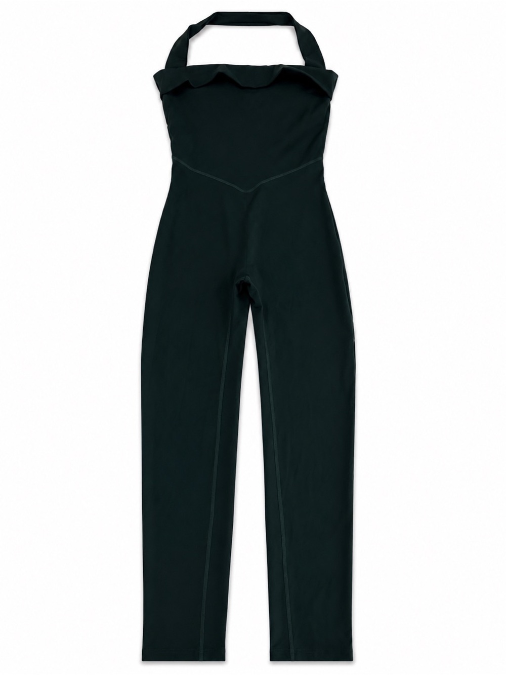 Women’s Dark Green Halter One-Piece Dress